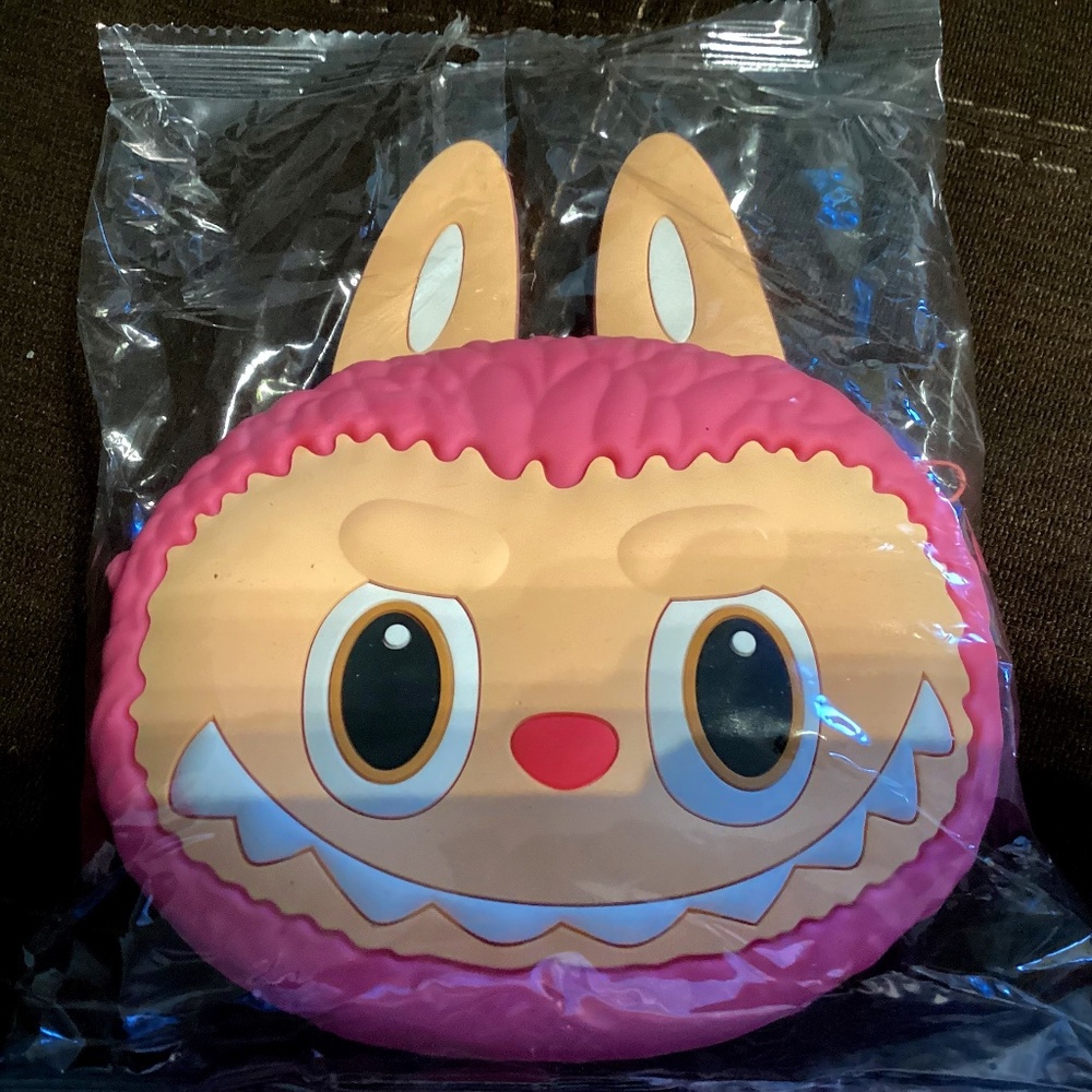 New Pop Mart The Monsters Labubu Lychee Berry Small Pouch with Strap 5”x5”